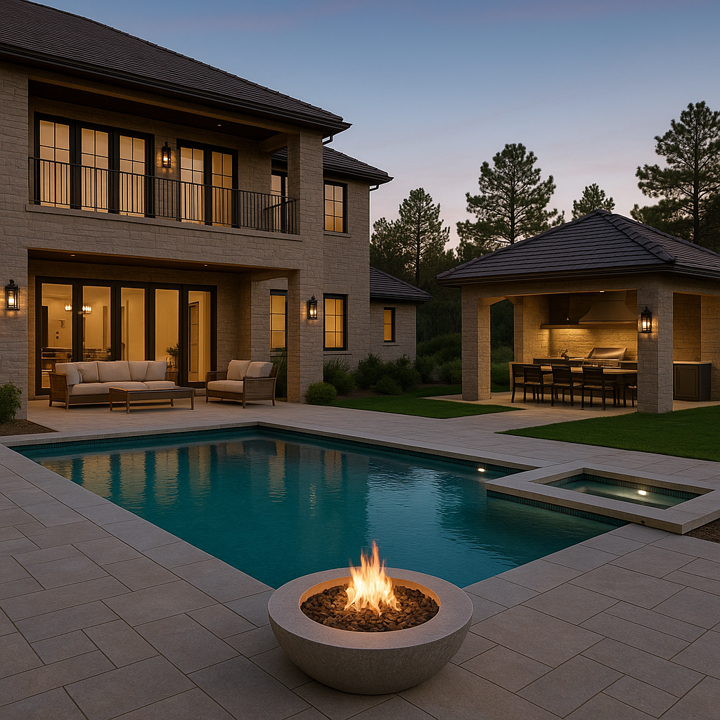 Luxury estate architectural rendering