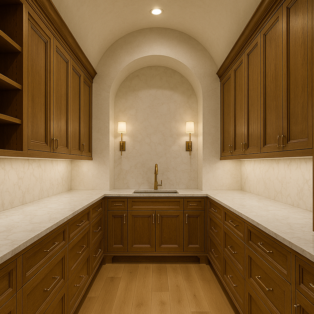 Custom home interior design rendering