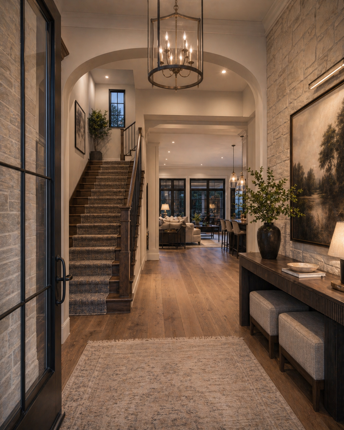 Luxury custom home architectural rendering