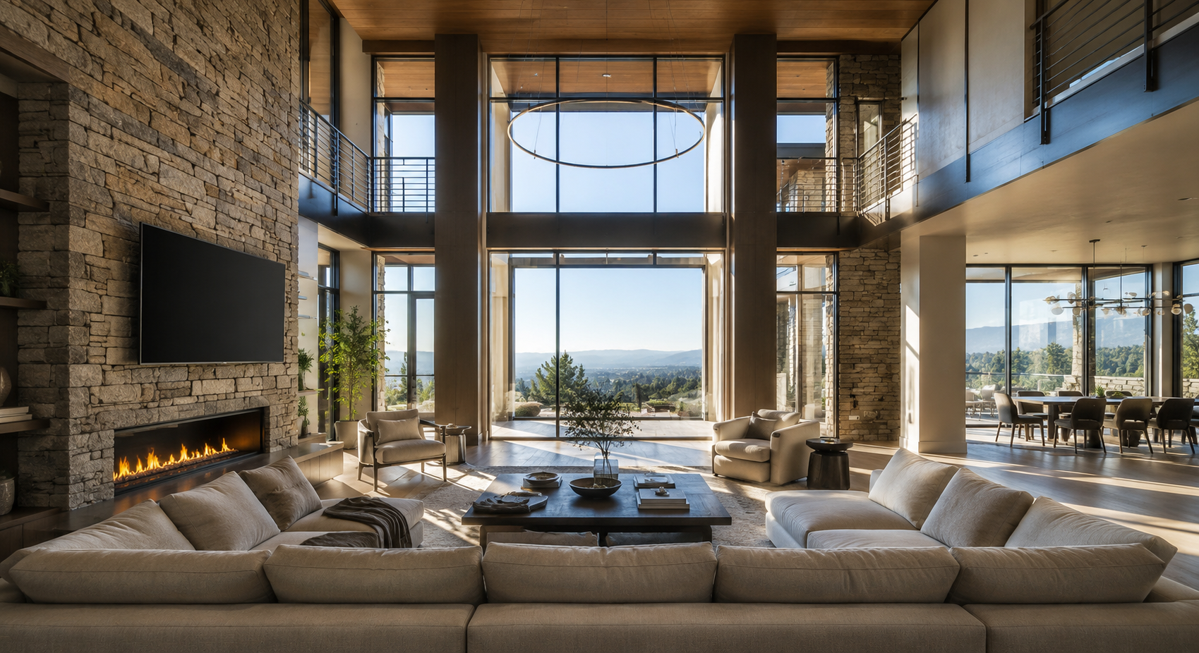 Luxury home architectural detail rendering